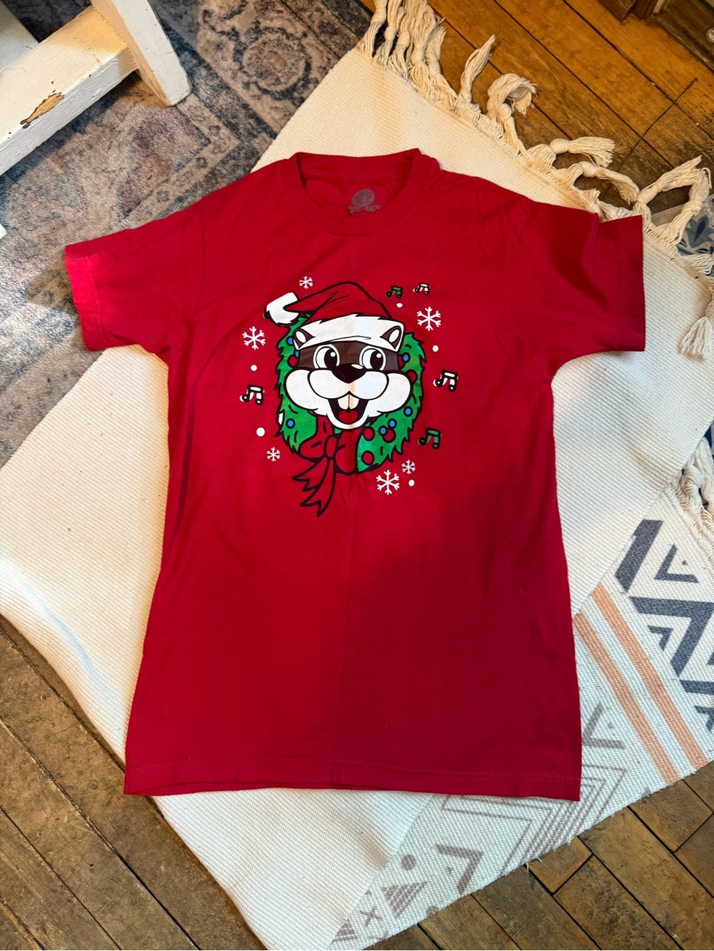 Bucee's Holiday Red Double
Sided Shirt Rocking Around The Christmas Tree Size S